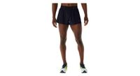 pantalon corto asics metarun split negro hombre