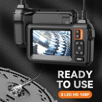camara endoscopica de 2mp pantalla ips 43 camara de inspeccion por boroscopio de lente unica con camara de serpiente impermeable ip67 de 8mm para motor de coche