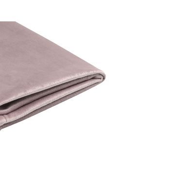 Funda Extraíble De Terciopelo Rosa Para Cama 140 X 200 Cm Fitou