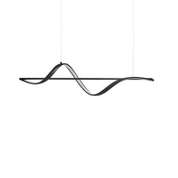 Lámpara Colgante Led Decorativa Geométrica Diseño Suspendido De Metal Negro Khutti