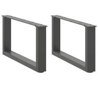 patas para mesa de centro en forma de u 2 unidades antracita 70 x 30-31 cm acero vidaxl