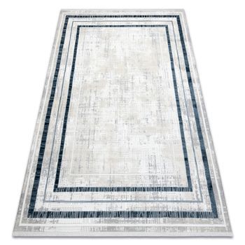 Alfombra Moderna Duke 51523 Crema / Azul - Estructura, Estructurada, M 80x150 Cm