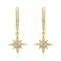 colgante estrella criolla plata 925 circonita dorada