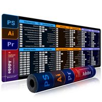 alfombrilla de raton exco shortcuts para ps ai pr final alfombrilla de escritorio para ordenador extendida grande alfombrilla para teclado grande borde cosido para gamer y oficina