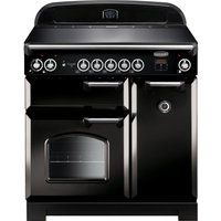 rangemaster classic 90 cm electric induction range cooker - black  chrome black