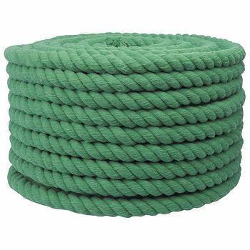 Cuerda De Algodón 16 Mm 100 M Verde 100% Algodón Vidaxl