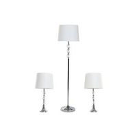 lampara pie set 3 cristal 35x35x150 con 2 de sobre