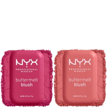 NYX Professional Makeup Buttermelt Powder Blush up to 12H Wear Blush Bundle (Various Shades) - Butta Than Before