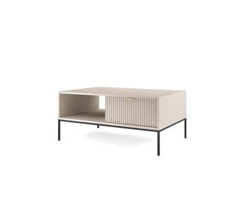 Mesa de centro avon 104x68x48 beige, negro