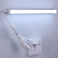 lamparas de pared diy de 50cm 15w 220v tubo led t5 con tornillos luces led de montaje en pared para decoracion del hogar del dormitorio  cable de alimentacion con enchufe europeo q