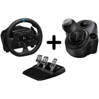 logitech pack g923 volante y pedales para ps4ps5pc  driving force shifter