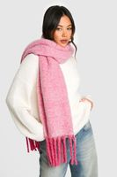 bufanda de punto gruesa a dos tonos pink