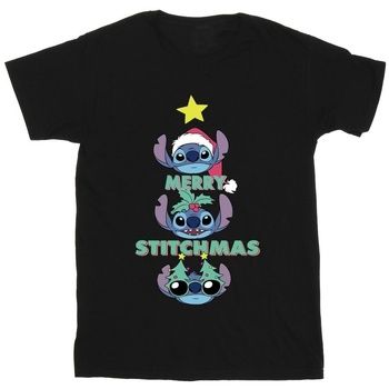 Disney Camiseta Merry Stitchmas para niña