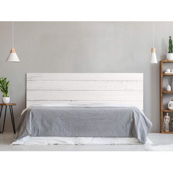 Oedim Cabecero Cama Pvc Impresión Digital Imitación Madera | Color Blanco | 200 X 60 Cm | Cabecero Ligero, Elegante, Resistente Y Económico