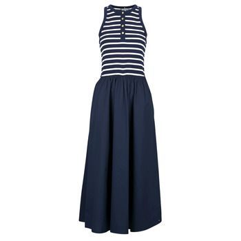 Tommy Hilfiger Vestido largo GOLD BUTTON POPLIN MIX DRESS para mujer
