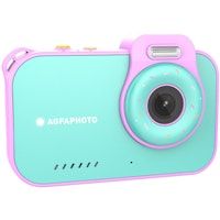 AgfaPhoto Realikids Cam Waterproof 2 – Cámara de fotos infantil impermeable, 12MP, Vídeo HD, Modo Selfie, Filtros y Marcos, Juegos Integrados, Batería de Litio, Azul