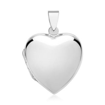 Posibilidad de grabar un relicario corazón de plata