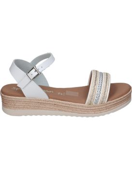 Sandalias Para Mujer Sparwoman 5704 Blanco 36