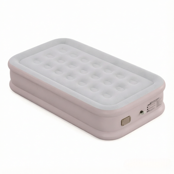 Colchón Hinchable Con Bomba Eléctrica Integrada 190x97x39 Cm, Superficie Flocada, Impermeable, Plástico, Caqui