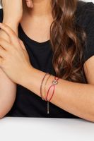 juego 3 pulseras doradas y rosas corazon