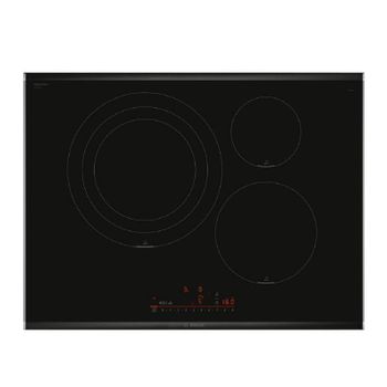 Placa de inducción 3 zonas 7400W, 71 cm, Touch, Home Connect, negra, Bosch PID775HC1E