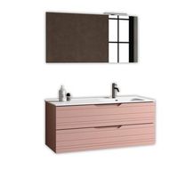 composicion bano lavabo derecha 4 piezas solmira rosa empolvado en mdf