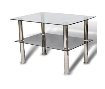 Mesa de café - mesa de centro de dos niveles vidrio