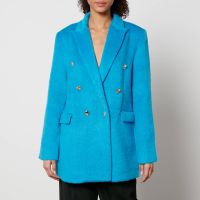 stine goya theo faux fur woven blazer - xxs