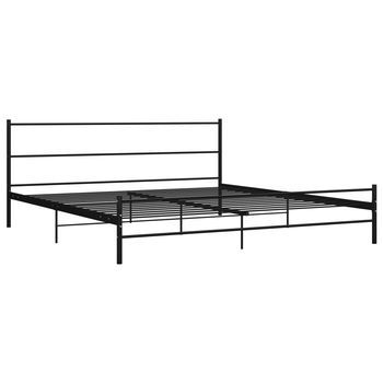 Cama Matrimonial | Cama Para Adultos | Estructura De Cama De Metal Negro 200x200 Cm Cfw557555