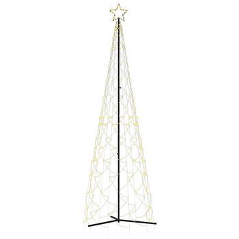 Árbol De Navidad Cónico Blanco Cálido, 500 Led, 100 X 300 Cm Vidaxl