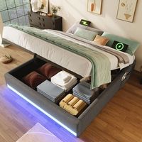 cama con colchon blando hidraulica140x200cmgris