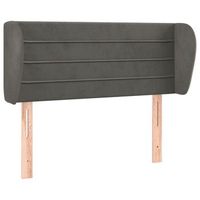 cabecero cama  panel de cabecera de terciopelo gris oscuro 93x23x7888 cm