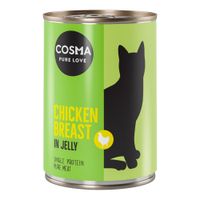 cosma original en gelatina 12 x 400 g - pack ahorro - pollo