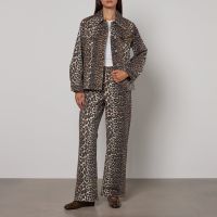 ganni leopard-print izey denim jeans - 31