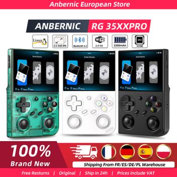 Consola de Juegos Retro Portátil Anbernic RG35XX Pro con Pantalla IPS de 3.5 Pulgadas, Compatible con Salida HDMI a TV, WiFi 5G, Bluetooth 4.2, Sistema Linux, Batería de 3200mAh