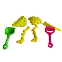 sanco store- juego de arena dinosaurio r kit de excavacion para playa con herramientas y moldes  de esqueleto ideal para ninos plastico resistente y ligero monty colores surtidos rrr