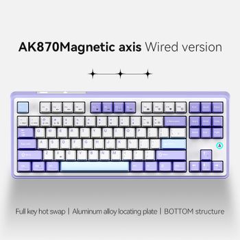 Teclado Mecánico para Juegos AJAZZ AK870: 87 Teclas, Con Cable, Intercambiables en Caliente, Iluminación RGB, Estructura de Montaje Inferior
