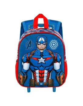 Mochila Infantil Con Ruedas Karactermania 06921 Capitán América Uni