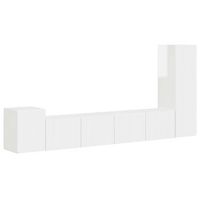 conjunto de mueble de tv 3 uds brillante madera de ingenieria vidaxl