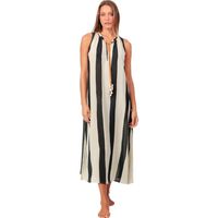 admas vestido largo maxi vestido de verano waves white and black para mujer