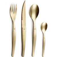 set de cubiertos de 16 piezas jet stonewash champan lou laguiole