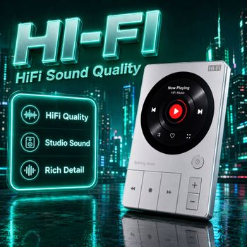 Reproductor de Audio HiFi de 128GB sin Pérdidas, ESS9018 DAC DSD256 32bit/192KHz, Diseño de Teclas de Piano, Reproductor de Música Portátil de Grado Profesional