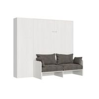 cama abatible 160 vertical kentaro sofa con columna fresno blanco