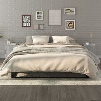 mesitas de noche 2 uds - mueble para dormitorio - madera contrachapada - gris sonoma 40x40x50cm