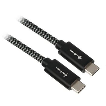 Cable USB-C Sharkoon USB 3.1 1 m trenzado negro/gris