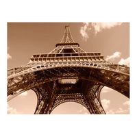 papel pintado 3d - torre eiffel en sepia 400x309 cm