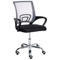 silla de oficina escritorio giratoria con altura regulable negro y blanco solid