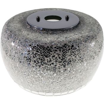 Global cristal abierto en cromo d.25cmxalt.14cm, para e27