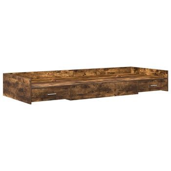Cama Con Almacenamiento Madera Vieja 75 X 190 Cm Madera Contrachapada