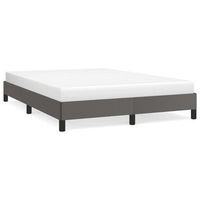 cama matrimonial  cama para adultos  estructura de cama de cuero sintetico gris 140x200 cm
